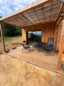 Chalets Cottage du Valier avec bain nordique : photos des chambres