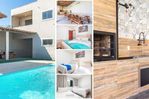 Refúgio Tropical Casa de Praia com Piscina e 4 Suítes e garagem 3 carros, 800 mtrs da praia internet 700 mbps, condomínio privado com pista de skate , quadra de futevôlei , campos e quadras de futebol!