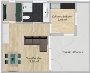 Lejlighed med eget bad, køkken og terasse - Ishøj