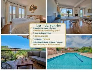 Sunrise -Swimming-pool-Saint-Tropez center-parking - La Bouillabaisse