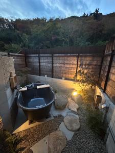 Orange open-air bath of East Villa-winter only-