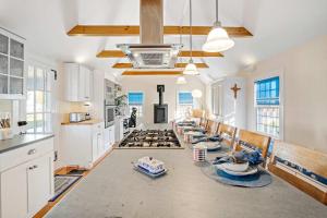 Large waterfront home with direct beach access