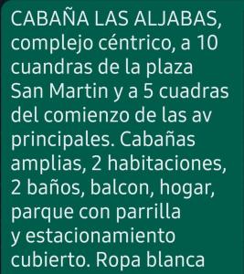 Cabaña Las Aljabas 2