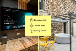 CHILL HAVEN - Jacuzzi & Cinéma - Queen Size - Parking - Terrasse - Le Brûlé