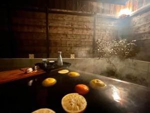 Orange open-air bath of East Villa-winter only-