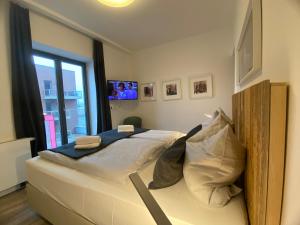 Meerblick, Balkon und private Sauna im historischen Getreidespeicher