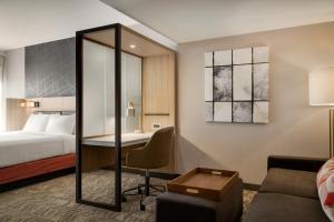 King Suite with Roll-In Shower- Mobility Accessible  room in SpringHill Suites by Marriott Easton PA