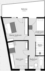 Half chalet 2 min from ski bus