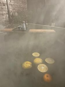 Orange open-air bath of East Villa-winter only-