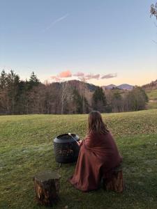 Countryside cottage with mountain view