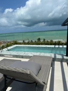 Flat moderno com Vista para o Mar