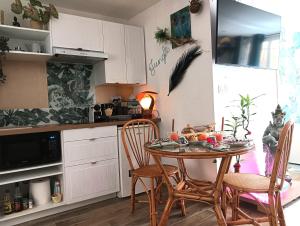 Appartements Jungle Spa - Cocon tropical et depaysant avec balneo en plein coeur de Pezenas ! : photos des chambres