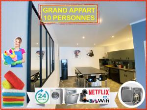 021 CHIC & COSY GRAND APPART 84m2 HYPERCENTRE WIFI SMART TV NETFLIX