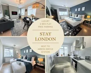 StayLondon - Luxury Stay for 4 Guests with Free Parking - Tourist, Contractors & Aresnal Match - New Southgate