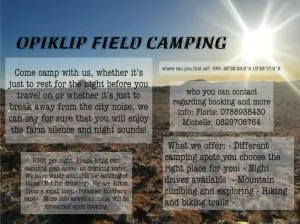 Opiklip Wild Camping - Pofadder