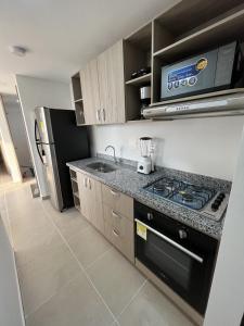 Apartamento con balcón grande