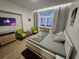 Kauno apartamentai king size bed - 马里扬泊列