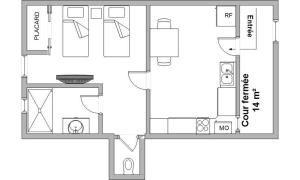 Studio a 400 m plage et piscine