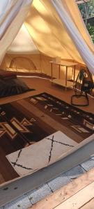 Glamping tent fan room