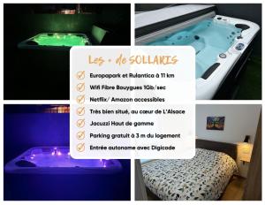 Maisons de vacances Europapark a 11km Suite Lune avec Jacuzzi : Maison 1 Chambre