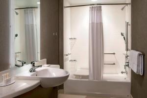 King Suite with Sofa Bed and Adapted Tub - Mobility Accessible room in SpringHill Suites by Marriott Tampa Suncoast Parkway
