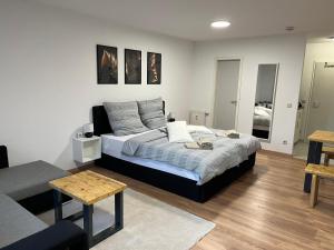 Studio an der Elbe mit Balkon, Küche und Netflix