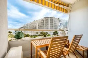 Studio pour 4 - balcon vue mer - Les Beaumettes