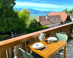 SwissHut Stunning Views Alps Lake - Apart. Staat 22 - 图恩湖畔上霍芬