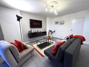 Skyline apartment, London, Canary Wharf, River side view and street Parking permit