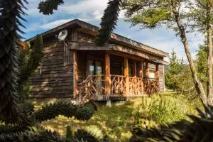 Cabaña Malalcahuello con playa de Rio - Curacautín