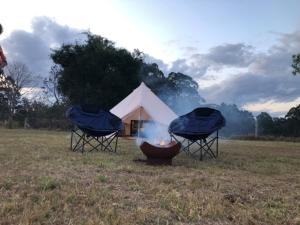 Relaxing bell tent in northern NSW