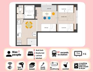 MICHI STAY,大国町駅すぐ近く,難波駅まで1駅2分の好立地,Guest House