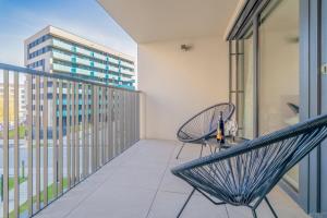 Chic Prague Living at Vista Serenity Apartment with Balcony