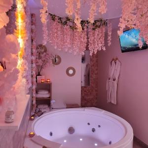 Cocon des Merveilles - balnéo ronde avec cascade