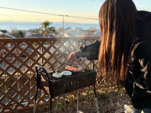 Kawana Houseyou can enjoy sauna and BBQ while looking at Mt Fuji