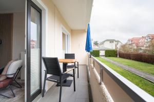 Das Solaris 8 Beach Apartment mit Balkon und moderner Einrichtung