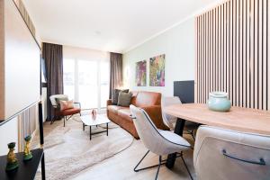 Das Solaris 4 Beach Apartment mit Balkon, Gemeinschaftssauna und Grillplatz