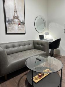 A King-size bed at Air Residences Condo, Ayala Ave, Makati