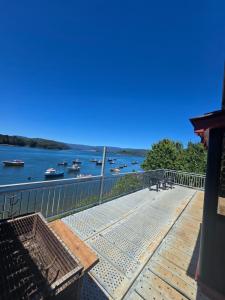 Cabaña con hermosa vista al río, niebla valdivia