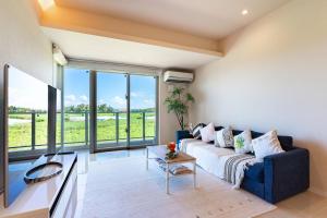 You can enter the beach by swimwear from the room