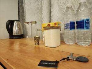 private rooftop with hot jacuzzi and pyramids view