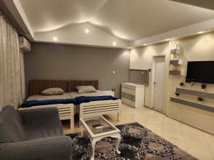 private rooftop with hot jacuzzi and pyramids view