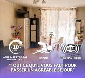 Direct Monaco Studio devant piscine - Saint-Roman