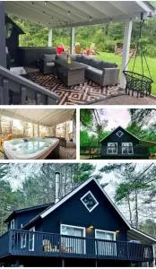 Modern Pine Tree Chalet with HOT TUB, Outdoor TV, VIEWS, Games & POOL 5 mins away!! - Roxbury