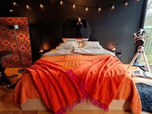 Riverfront Cabins in the garden