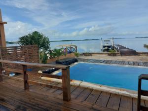 The spot at Tarpon Bay 4 miles south of San Pedro town