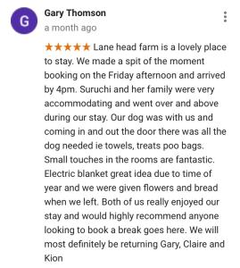 Standard Double Room room in Lane Head Farm Country Guest House