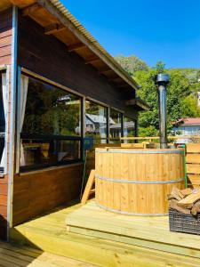 Cabaña los arrayanes full equipada con Tinaja