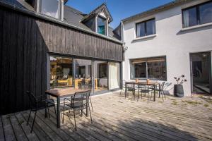 Maisons de vacances hjem Port Blanc A breathtaking setting facing th : photos des chambres