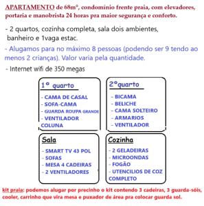 apto frente praia pé na areia 2dorm wifi elevador Smart tv praia grande aviação - leia fotos